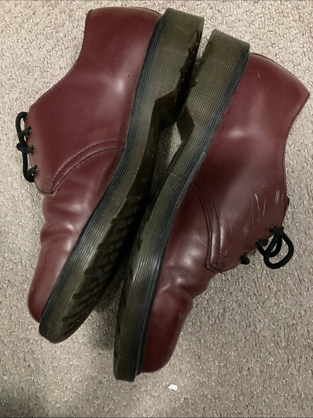 Dr. Martens Burgundy 3-Eye Derby Shoes - Picture 7 of 7